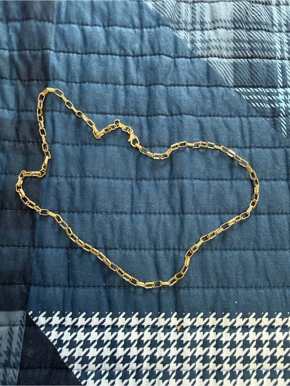 David Markstein Bronze Premiere Luxe Paper Clip Necklace, 22", Yellow